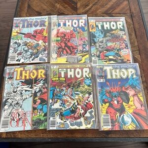 Marvel Thor Comic Book Set with Red and Blue Covers